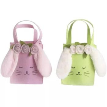 Nyuszi mintás filc táska - kétféle kép