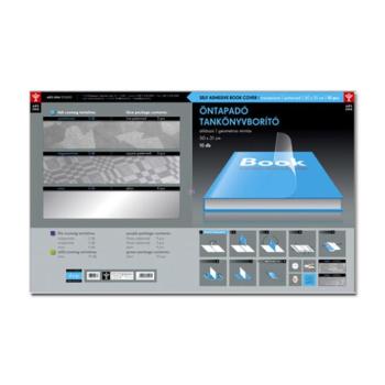 Öntapadós tankönyv és füzet borító fólia - A4, geometria mintás, 10 ív kép