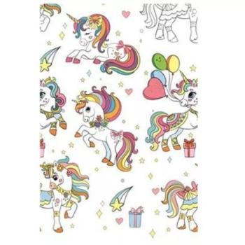 Papír asztalterítő - Színes unikornisok, 120 x 180 cm kép