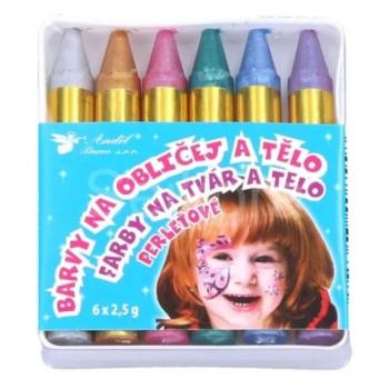 Parti arcfesték szett gyöngyházfényű árnyalatokkal - 6 db-os kép