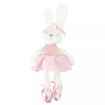 Plüss nyuszi rózsaszín ruhában - 42 cm kép