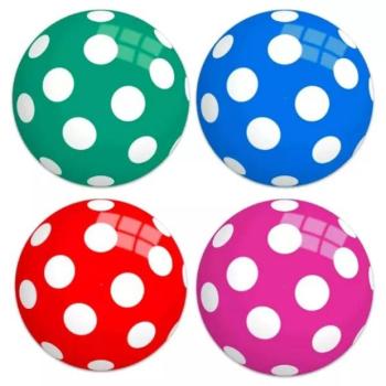 Pöttyös gumilabda, 22 cm - többféle kép