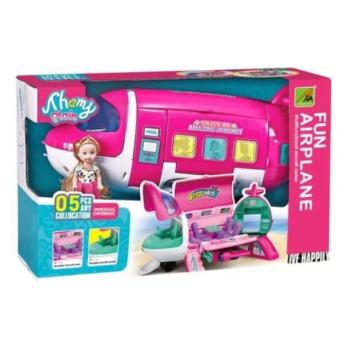 Repülőgép játékszett babával - 11 db-os kép