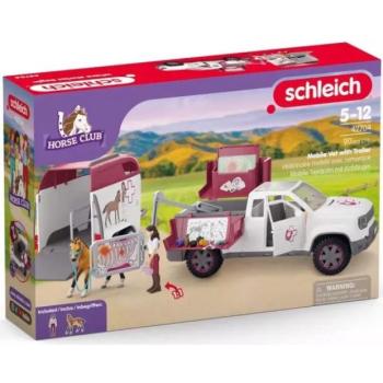 Schleich: Horse Club Mobil állatorvosi autó pótkocsival 42704 kép