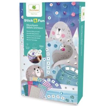 Sycomore: Stick&#039;n Fun mozaikkép készítő készlet - Állatbébik kép