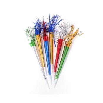 Szilveszteri fényes trombita - 35 cm, 6 db-os csomag kép