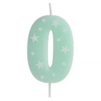 Színes születésnapi számgyertya, 6 cm - 0 kép