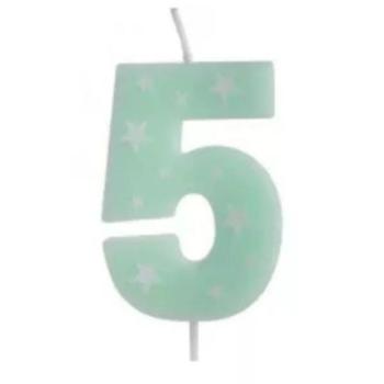 Színes születésnapi számgyertya, 6 cm - 5 kép