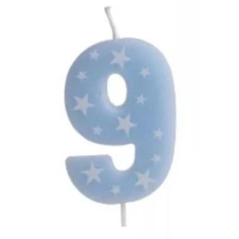 Színes születésnapi számgyertya, 6 cm - 9 kép