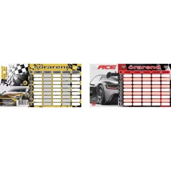 T-Creativ: Mini órarend sportautó mintával - 8 x 15 cm kép