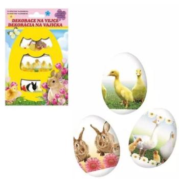 Tojásdíszítő fólia, 12 db-os - Húsvéti állatok kép