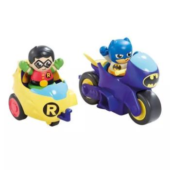 Tomy Toomies: 2 az 1-ben tologatható Batmotor Batman és Robin figurákkal kép