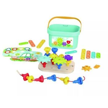 Tooky Toy: Fa építőkészlet vödörben - Kert kép