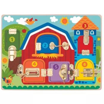 Tooky Toy: Ház mintájú matatótábla kép