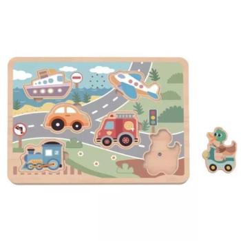 Tooky Toy: Járműves, hangot adó formakirakó kép