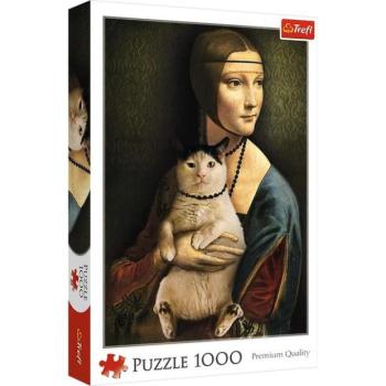 Trefl: Hölgy macskával puzzle - 1000 darabos kép