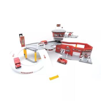 Tűzoltósági központ parkolóval kép