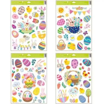 Vidám húsvéti ablakmatrica - 30 x 42 cm, többféle kép