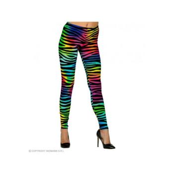 80-as évek neon tigrismintás leggings női jelmez S/M-es méretben