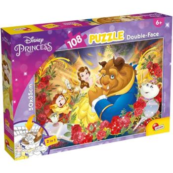 A szépség és a szörnyeteg 2 az 1-ben 108db-os puzzle és színező 50x35cm - Lisciani kép