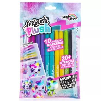 Airbrush Plush: Style 4 Ever utántöltő filctoll készlet - 10 db-os kép
