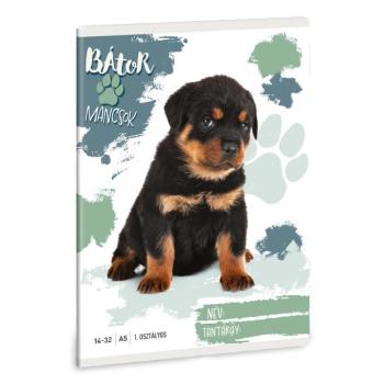 Ars Una: Bátor Mancsok - Rottweiler A/5 1.osztályos vonalas füzet 14-32 kép