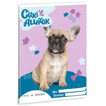 Ars Una: Cuki Állatok - Francia Bulldog kockás füzet A/5 27-32 kép