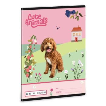 Ars Una: Cute Animals - Doggie A/5 1.osztályos vonalas füzet 14-32 kép