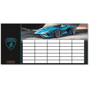Ars Una: Lamborghini kék kétoldalas órarend kép