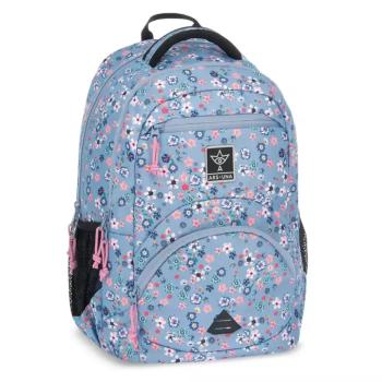 Ars Una: Pearl Blossom Blue virágos ergonomikus iskolatáska, hátizsák 33x45x24cm kép