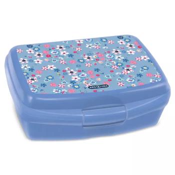 Ars Una: Pearl Blossom Blue virágos uzsonnás doboz 16,5x6x13,5cm kép