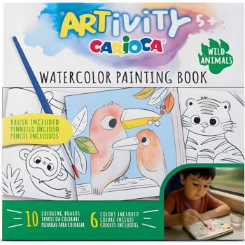 ARTivity: Állatok akvarell kifestőkönyv ecsettel – Carioca kép