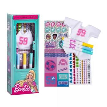 Barbie Csináld magad! pólótervező készlet Barbie babára való pólóval, matricákkal és filctollakkal kép