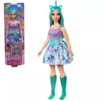 Barbie Dreamtopia: Unikornis baba kék-lila ruhában - Mattel kép