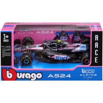Bburago: BWT Alpine F1 Team A524 (2024) F1 versenyautó fém autómodell 1/43 (Pierre Gasly #10) kép