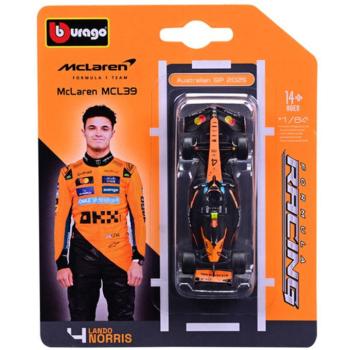 Bburago: McLaren MCL39 Norris F1 (2025) versenyautó fém autómodell 1/64 (Lando Norris #4) kép