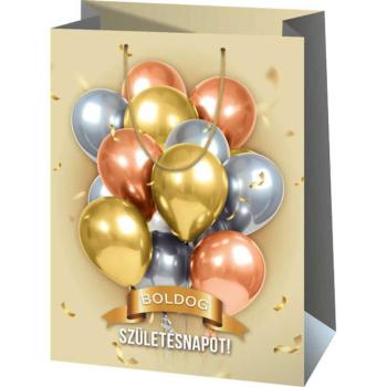 Boldog Születésnapot! Lufi mintás óriás ajándéktáska 33x15x44,5cm kép