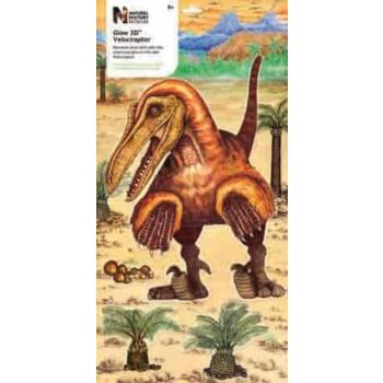 BS Velociraptor 3D foszforeszkáló fali dekoráció kép