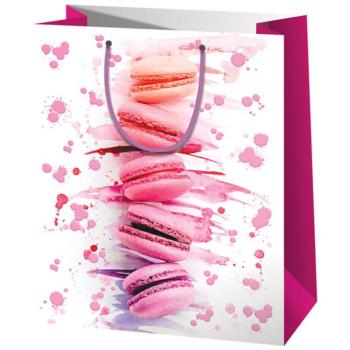 Cardex: Rózsaszín macaron exkluzív közepes méretű ajándéktáska 18x23x10cm kép