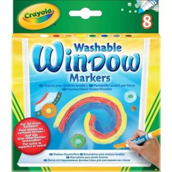 Crayola: Ablakfestő filctoll - 8 db-os készlet