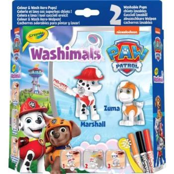 Crayola Washimals: Kimosható Mancs őrjárat figura, 2 db - Marshall és Zuma kép