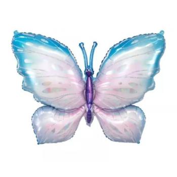Csodálatos pillangó fólia lufi - 76 x 56 cm, csomagolt kép