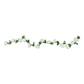 Dekoratív girland - Fehér rózsák 220 cm kép
