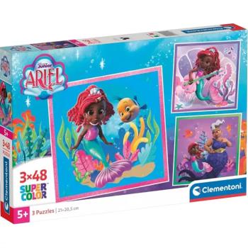 Disney Ariel 3x48db-os Supercolor puzzle - Clementoni kép