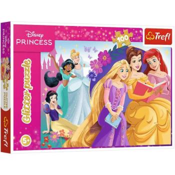 Disney hercegnők 100db-os glitteres puzzle - Trefl kép