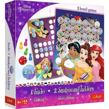 Disney Hercegnők 2 az 1-ben társasjáték: Ki nevet a végén? és Kígyók és létrák - Trefl kép
