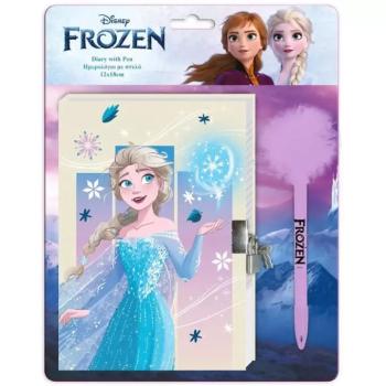 Disney: Jégvarázs 2 titkos napló lakattal és pom-pomos tollal 12x18cm 60 lapos kép