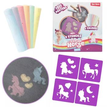 Dream Horse: Aszfaltkréta szett unikornis sablonnal kép