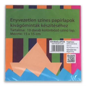 Enyvezetlen kivágólap szett 15x15cm 10db-os kép