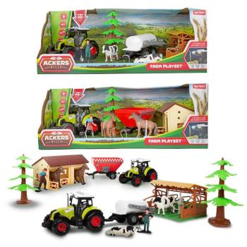Farm istálló szett traktorral 7db-os szett kép